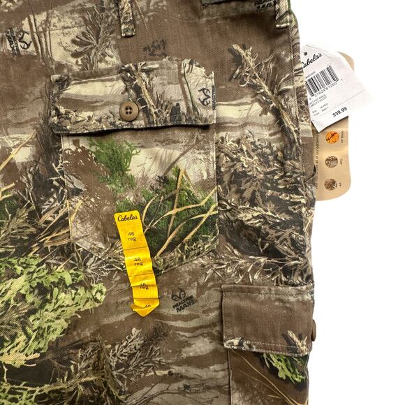 Cabelas Pants 46 REG Real Tree Max-1 Silent Camo Cargo Hunting Camping Fishing - Picture 4 of 16